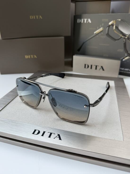 DITA Other - DITA MACH SIX 121-08 Antique Silver Titanium Blue Gradient Sunglasses AUTHENTIC